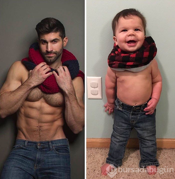 Bebek model amcası rakip oldu