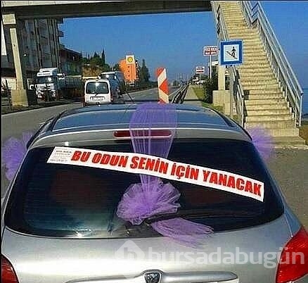 Gelin arabalarındaki ilginç yazılar