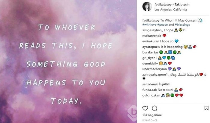 Ünlülerin instagram paylaşımları (06.11.2017)