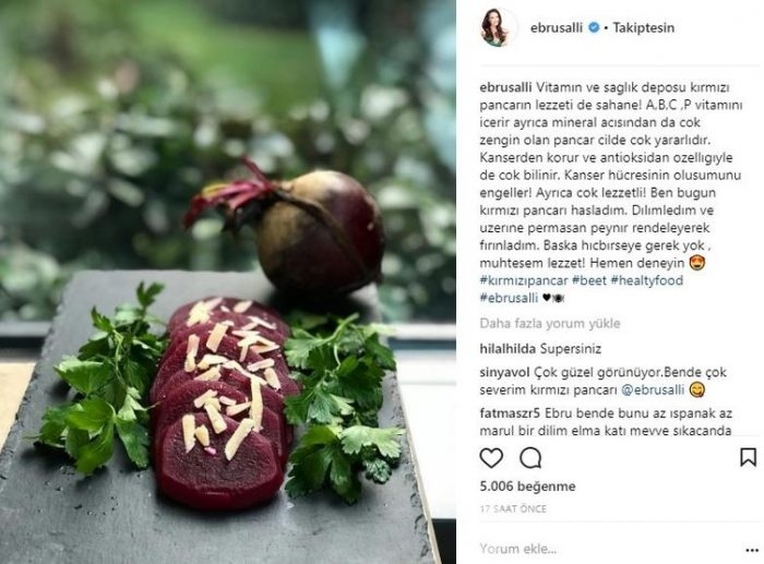 Ünlülerin instagram paylaşımları (07.11.2017)