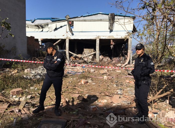 Bursa'da patlama bölgesi havadan böyle görüntülendi
