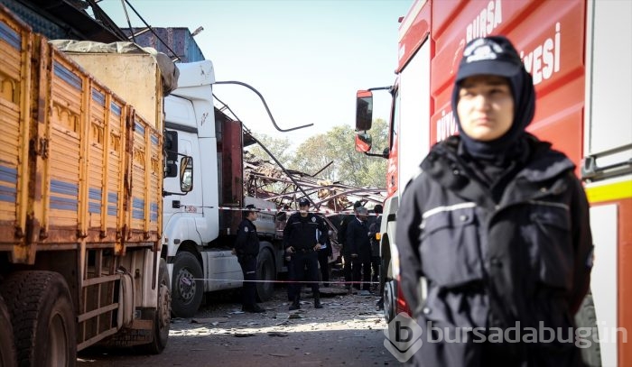 Bursa'da patlama bölgesi havadan böyle görüntülendi
