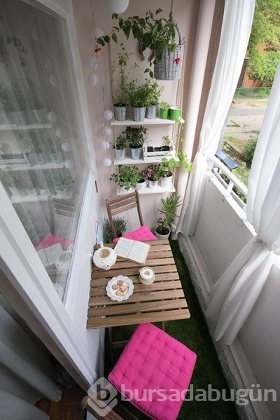 Rengarenk balkon dekorasyonu