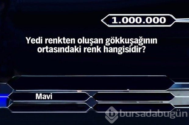 İşte 1 milyonluk 11 final sorusu