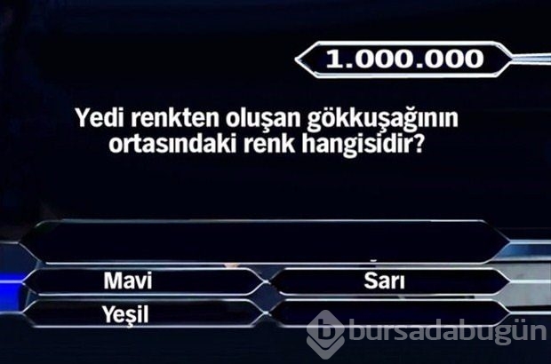 İşte 1 milyonluk 11 final sorusu