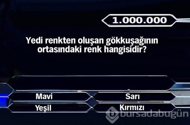 İşte 1 milyonluk 11 final sorusu