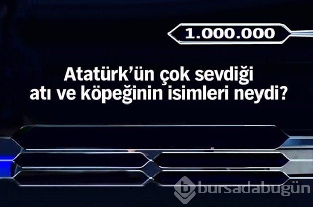 İşte 1 milyonluk 11 final sorusu