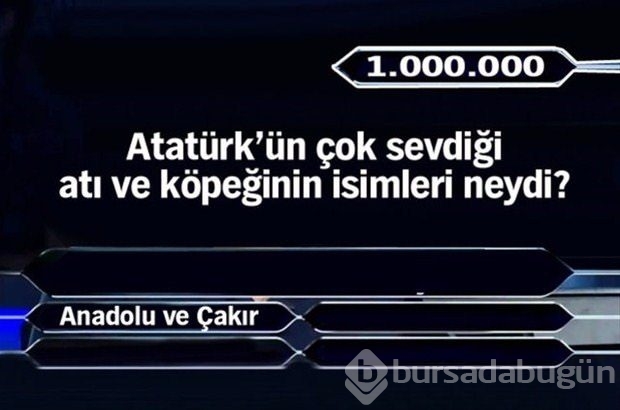 İşte 1 milyonluk 11 final sorusu