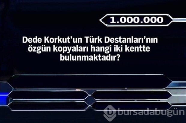 İşte 1 milyonluk 11 final sorusu