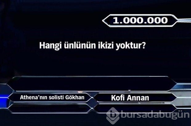 İşte 1 milyonluk 11 final sorusu