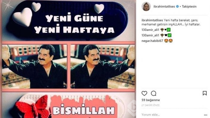 Ünlülerin İnstagram paylaşımları (20.11.2017)
