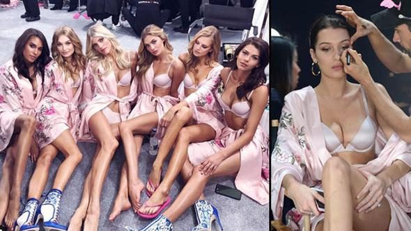 Victoria's Secret melekleri defileye hazırlanıyor