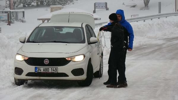 Bursa Uludağ'da kar kalınlığı yarım metreye yaklaştı	