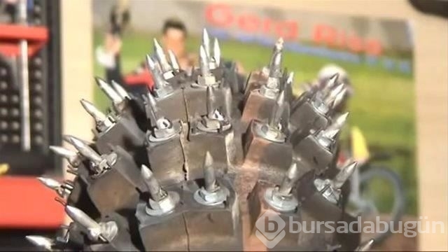 Kendi kar lastiğini kendisi yaptı
