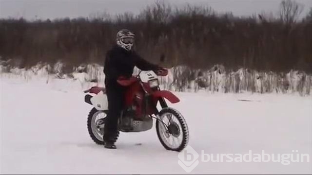 Kendi kar lastiğini kendisi yaptı