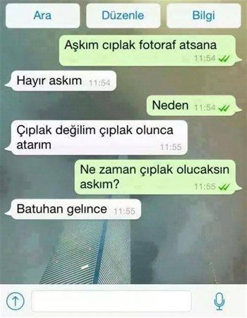 Komik WhatsApp konuşmaları