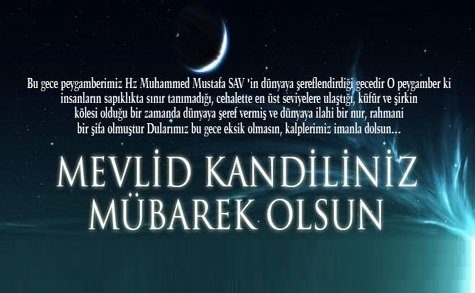Mevlid Kandili kutlama mesajları 