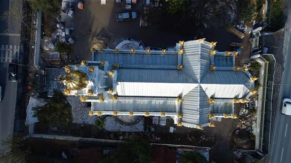 Demir Kilise'nin son durumu havadan görüntülendi