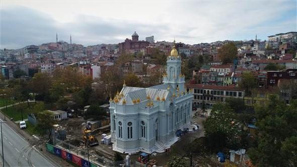 Demir Kilise'nin son durumu havadan görüntülendi