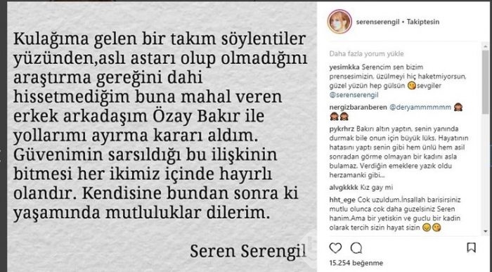 Ünlülerin Instagram paylaşımları (04.12.2017)