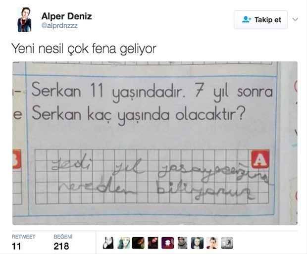 Çocukların verdiği ilginç cevaplar