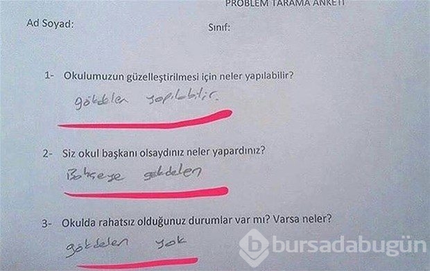 Çocukların verdiği ilginç cevaplar