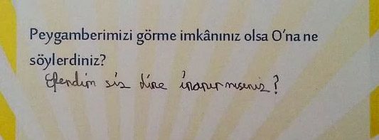 Çocukların verdiği ilginç cevaplar
