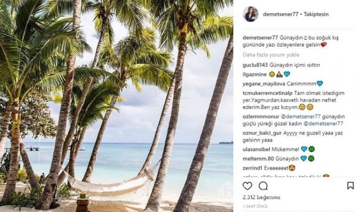 Ünlülerin Instagram paylaşımları (06.12.2017)
