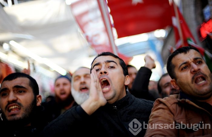 Bursa'da ABD'nin Kudüs'ü İsrail'in başkent olarak tanımasına tepki
