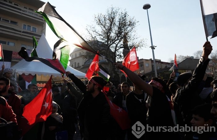 Bursa'da ABD'nin Kudüs'ü İsrail'in başkent olarak tanımasına tepki