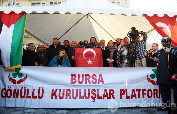 Bursa'da ABD'nin Kudüs'ü İsrail'in başkent olarak tanımasına tepki