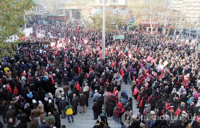Bursa'da ABD'nin Kudüs'ü İsrail'in başkent olarak tanımasına tepki