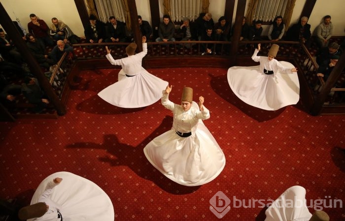 Bursa'da 6 baba 7 oğul semazen mutluluğu