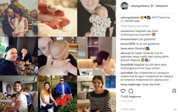 Ünlülerin Instagram paylaşımları (12.12.2017)