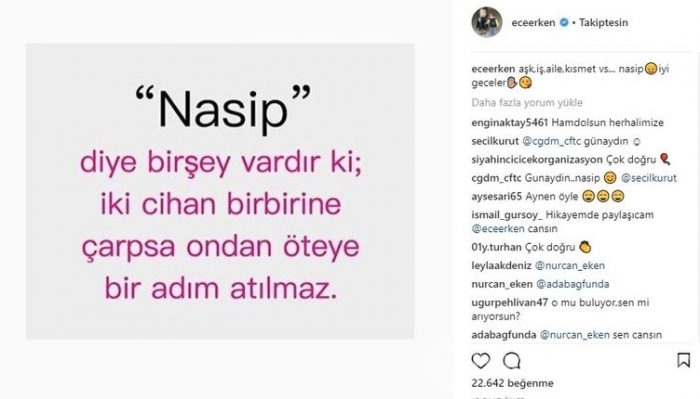 Ünlülerin Instagram paylaşımları (12.12.2017)