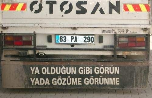 Efsaneleşen kamyon arkası yazıları