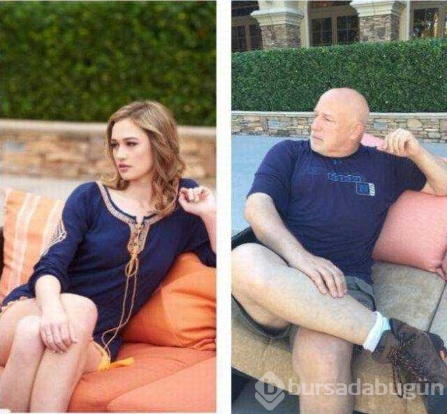 Çılgın baba, manken kızına rakip oldu