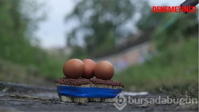 Kibrit çöpleri üzerinde tehlikeli hareketler!