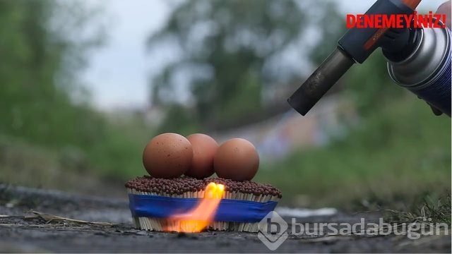 Kibrit çöpleri üzerinde tehlikeli hareketler!