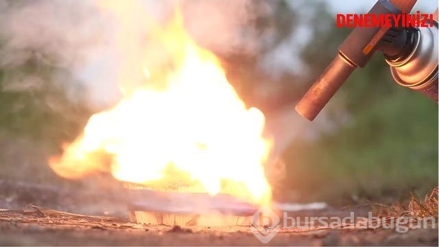 Kibrit çöpleri üzerinde tehlikeli hareketler!