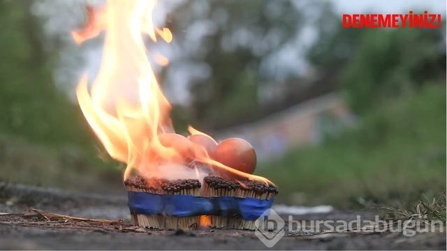 Kibrit çöpleri üzerinde tehlikeli hareketler!