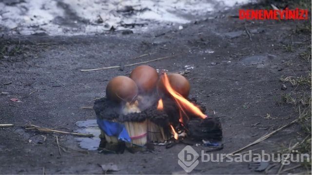 Kibrit çöpleri üzerinde tehlikeli hareketler!