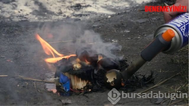 Kibrit çöpleri üzerinde tehlikeli hareketler!