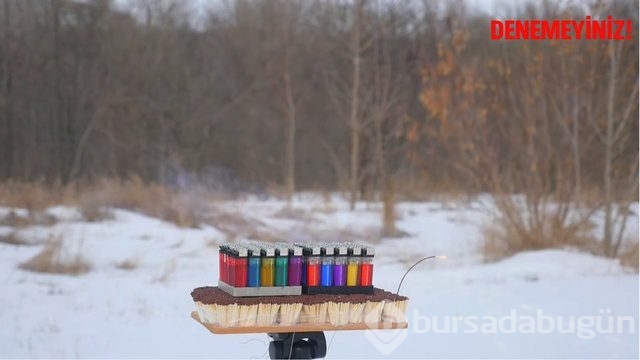Kibrit çöpleri üzerinde tehlikeli hareketler!