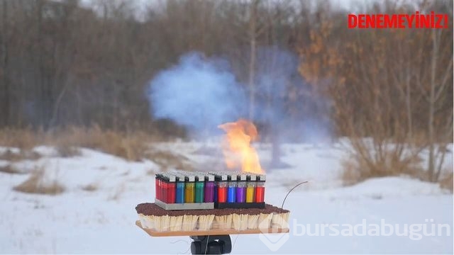 Kibrit çöpleri üzerinde tehlikeli hareketler!