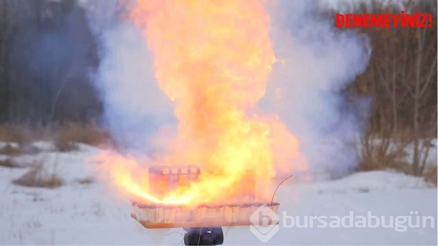 Kibrit çöpleri üzerinde tehlikeli hareketler!
