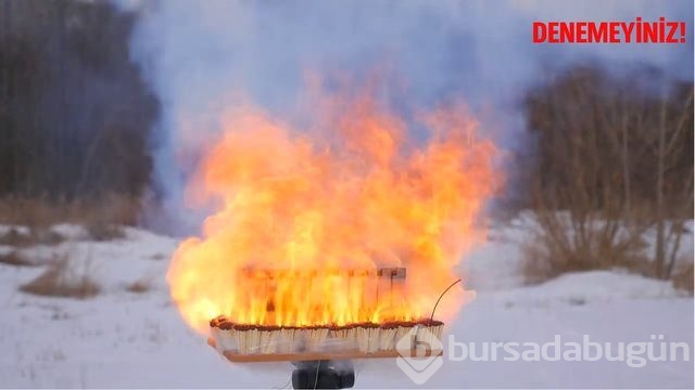 Kibrit çöpleri üzerinde tehlikeli hareketler!