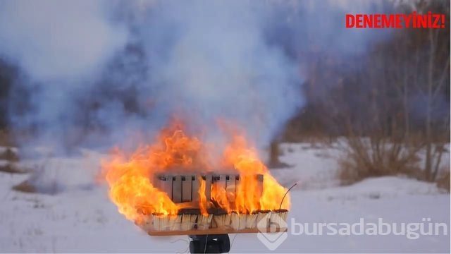 Kibrit çöpleri üzerinde tehlikeli hareketler!