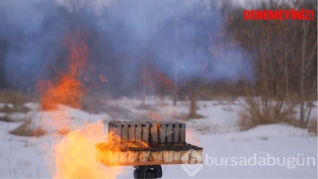Kibrit çöpleri üzerinde tehlikeli hareketler!