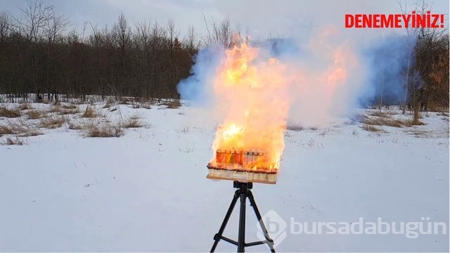 Kibrit çöpleri üzerinde tehlikeli hareketler!
